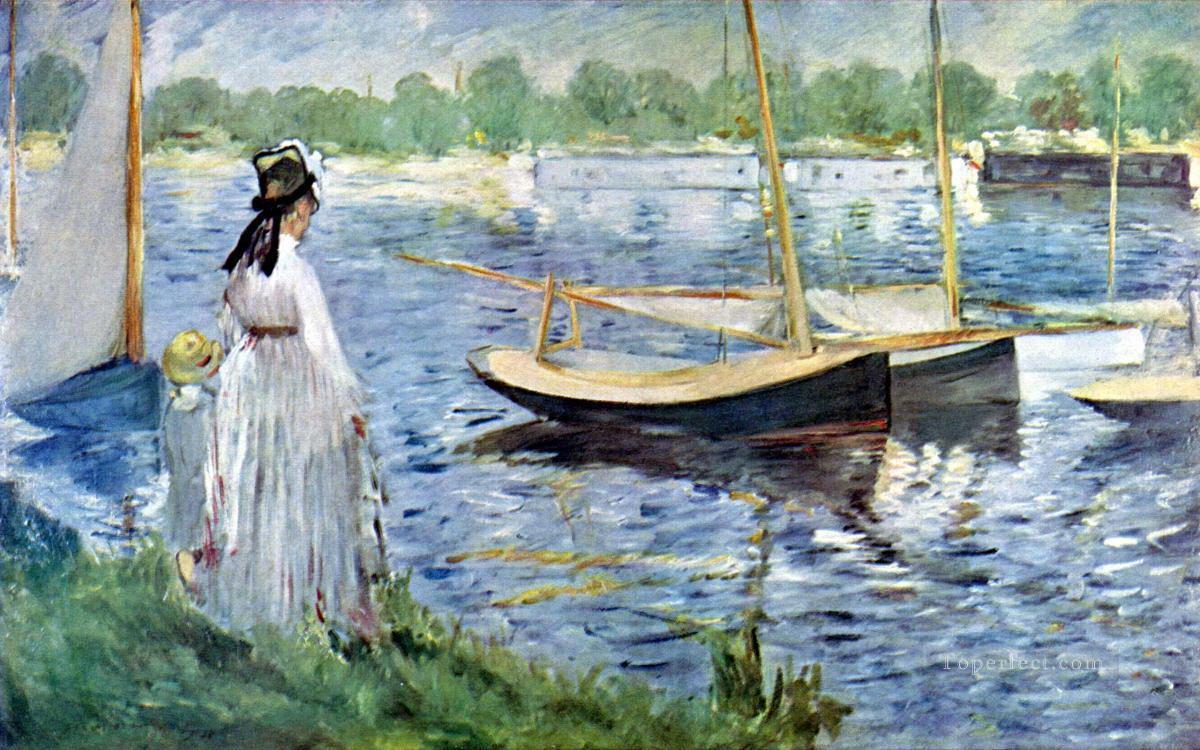 Las orillas del Sena en Argenteuil Eduard Manet Pintura al óleo